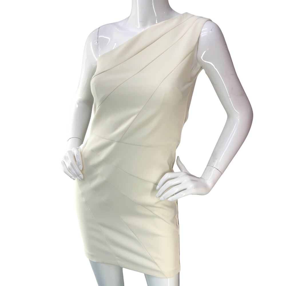 Michael Costello X Revolve Womens Size S Dress One Shoulder Bodycon White